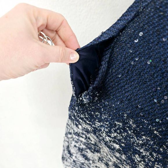 Banana Republic Limited Edition Strapless Mini Cocktail Dress Blue 4 - Picture 4 of 7